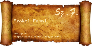 Szokol Fanni névjegykártya
